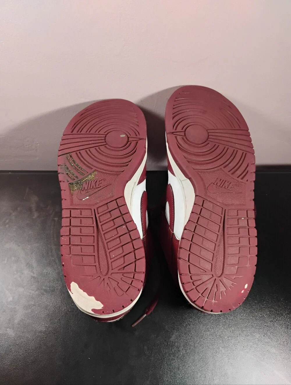 Nike Dunk Low Redwood GS 7Y White Gym Red FB9109‑115 – As‑Is
